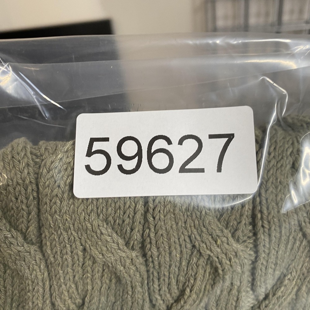 Zara Boxy Sweater Womens Large Green Cable Knit Cropped Balloon Sleeve Oversized - Picture 11 of 12